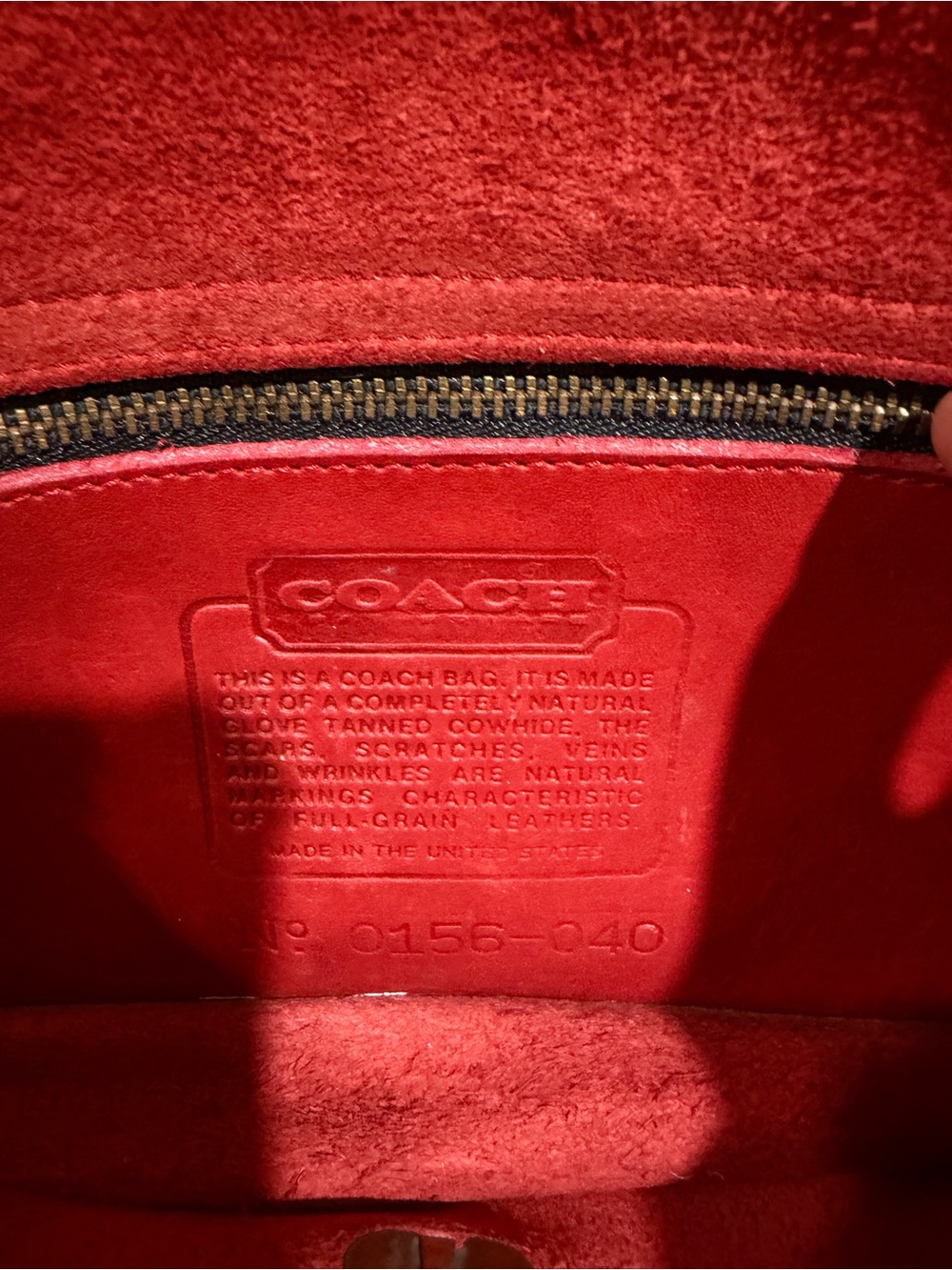 Vintage Coach Dinky 80s 90s Cherry Red Leather Crossbody Bag Purse Made In USA - Picture 7 of 16